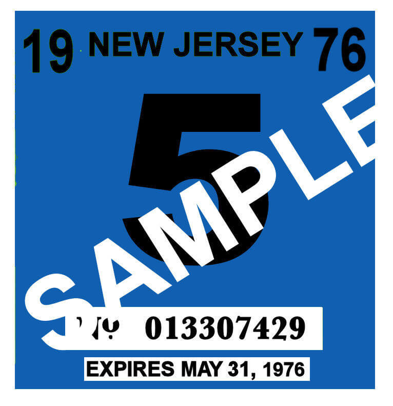 Modal Additional Images for 1976 New Jersey Inspection Sticker